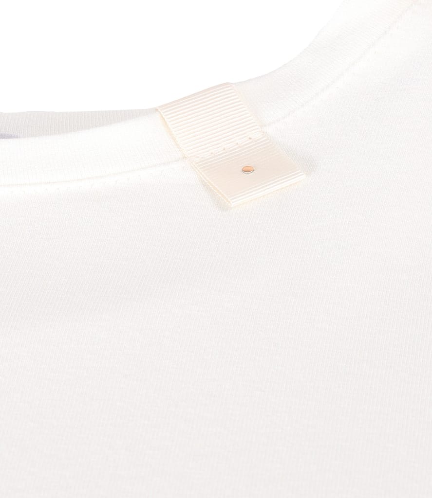 Bluza din jerse elastic uni cu rips la decolteu si maneca