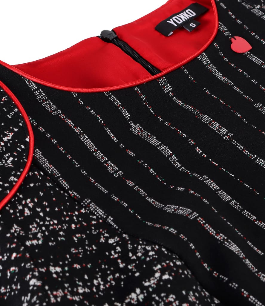 Rochie evazata din jerse elastic gros