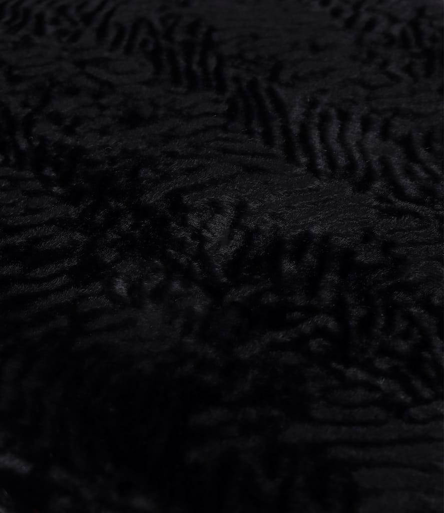 Sal elegant din blana ecologica cu structura tip astrahan