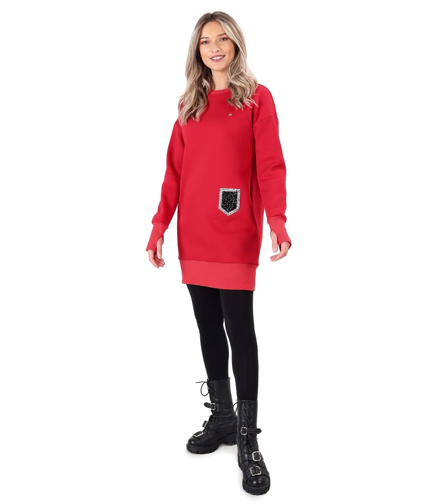 Rochie tip hanorac din bumbac gros