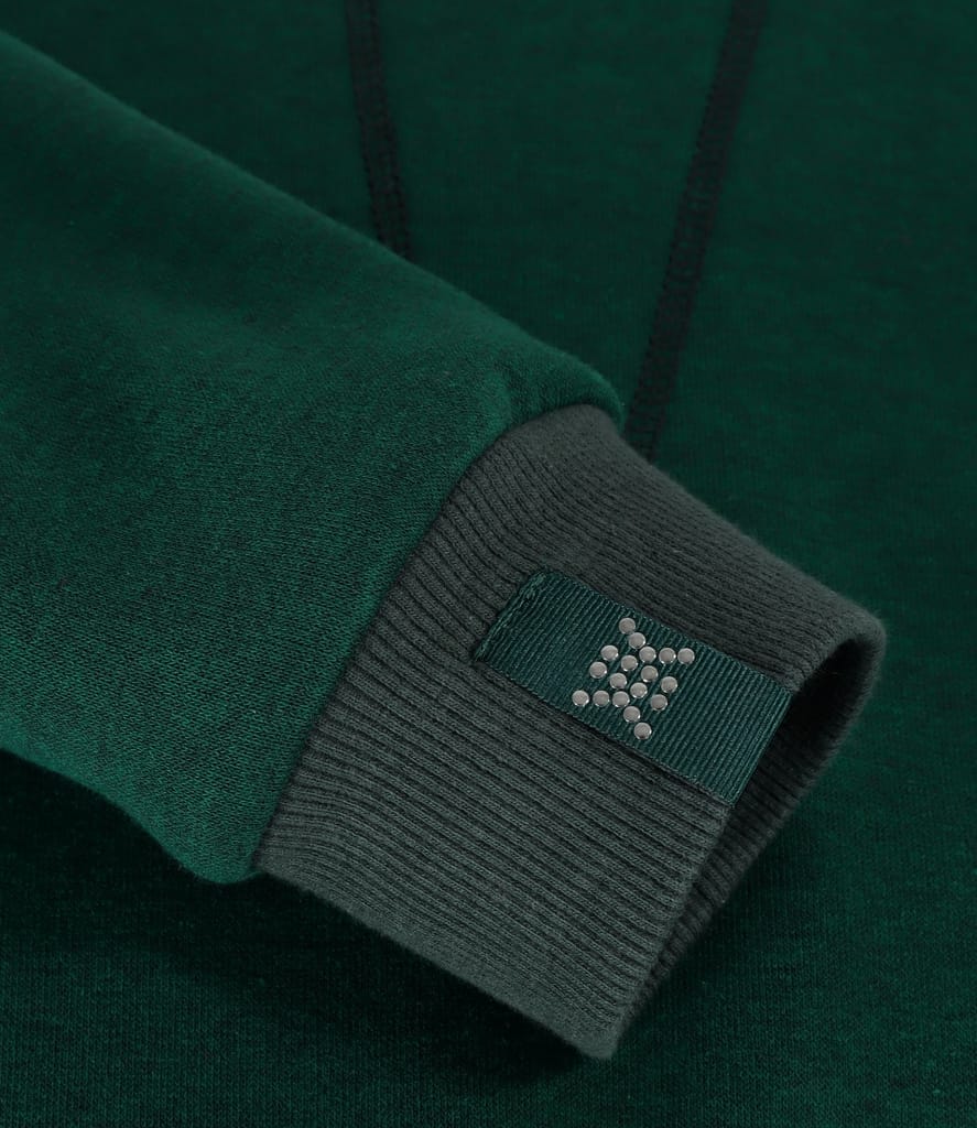 Bluza tip hanorac din bumbac gros cu cusatura decorativa