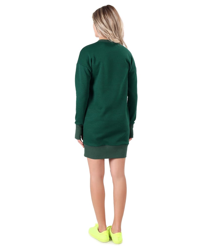 Rochie tip hanorac din bumbac gros cu buzunar pe fata