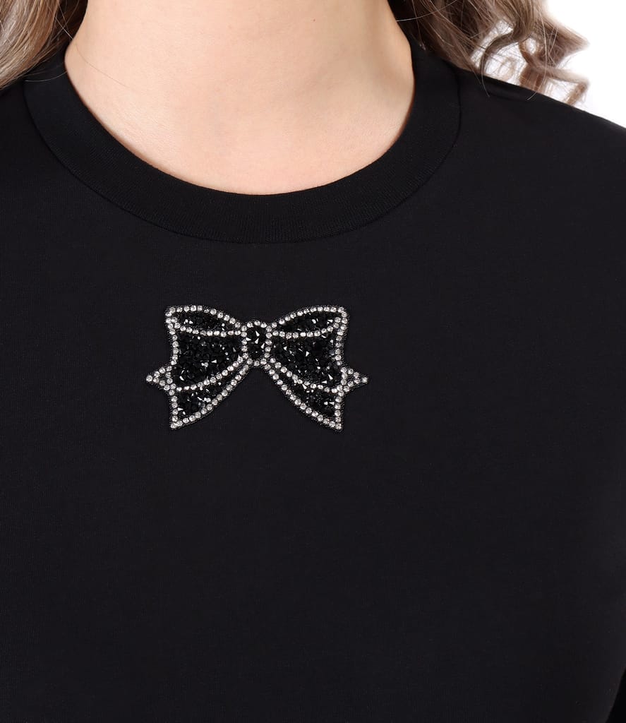 Rochie tip hanorac din bumbac cu buzunar pe fata