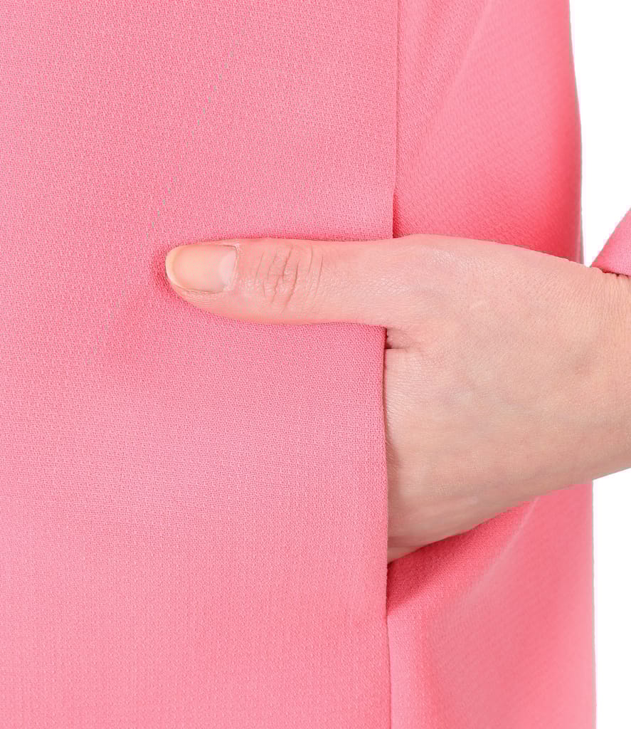 Jacheta eleganta din stofa elastica cu funda la decolteu