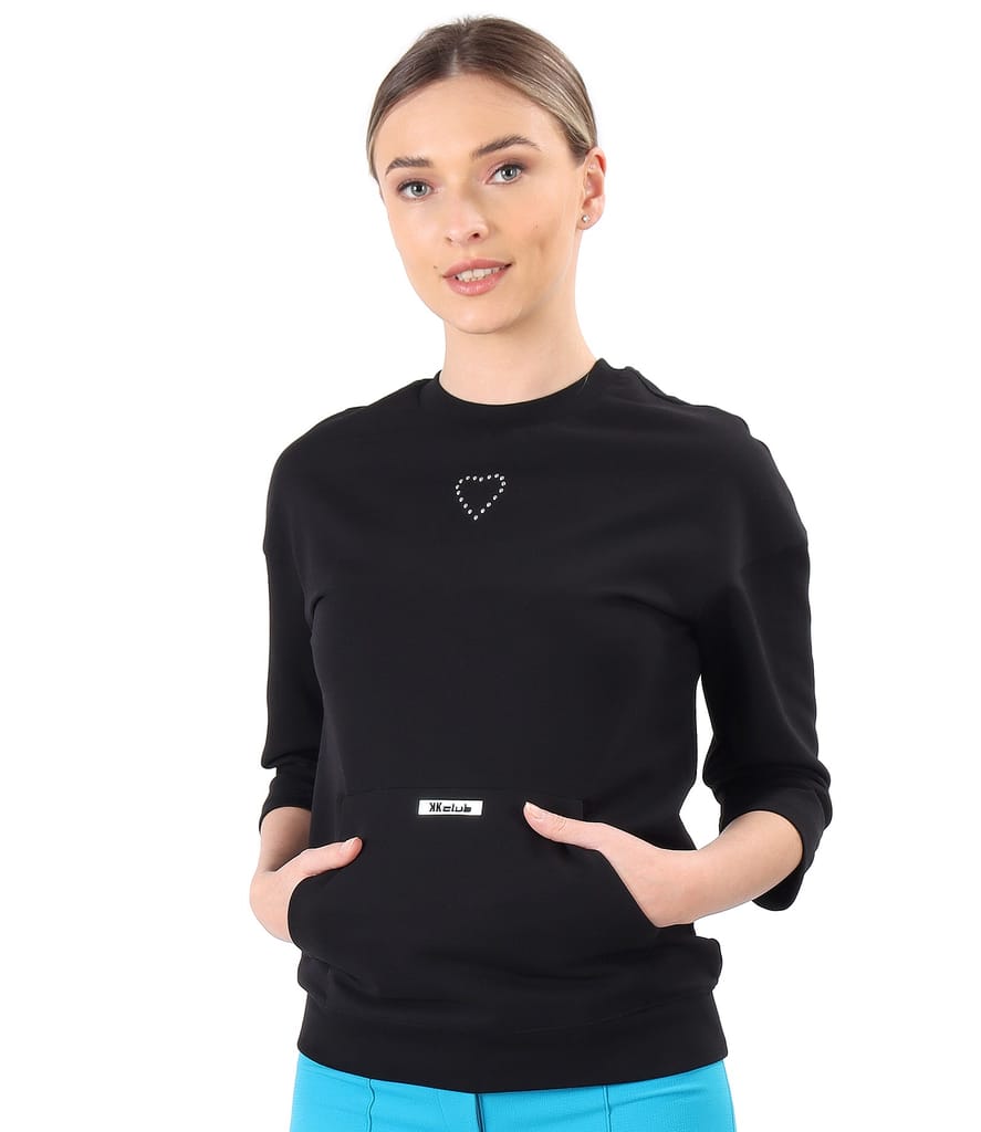 Bluza tip hanorac din bumbac cu buzunar pe fata
