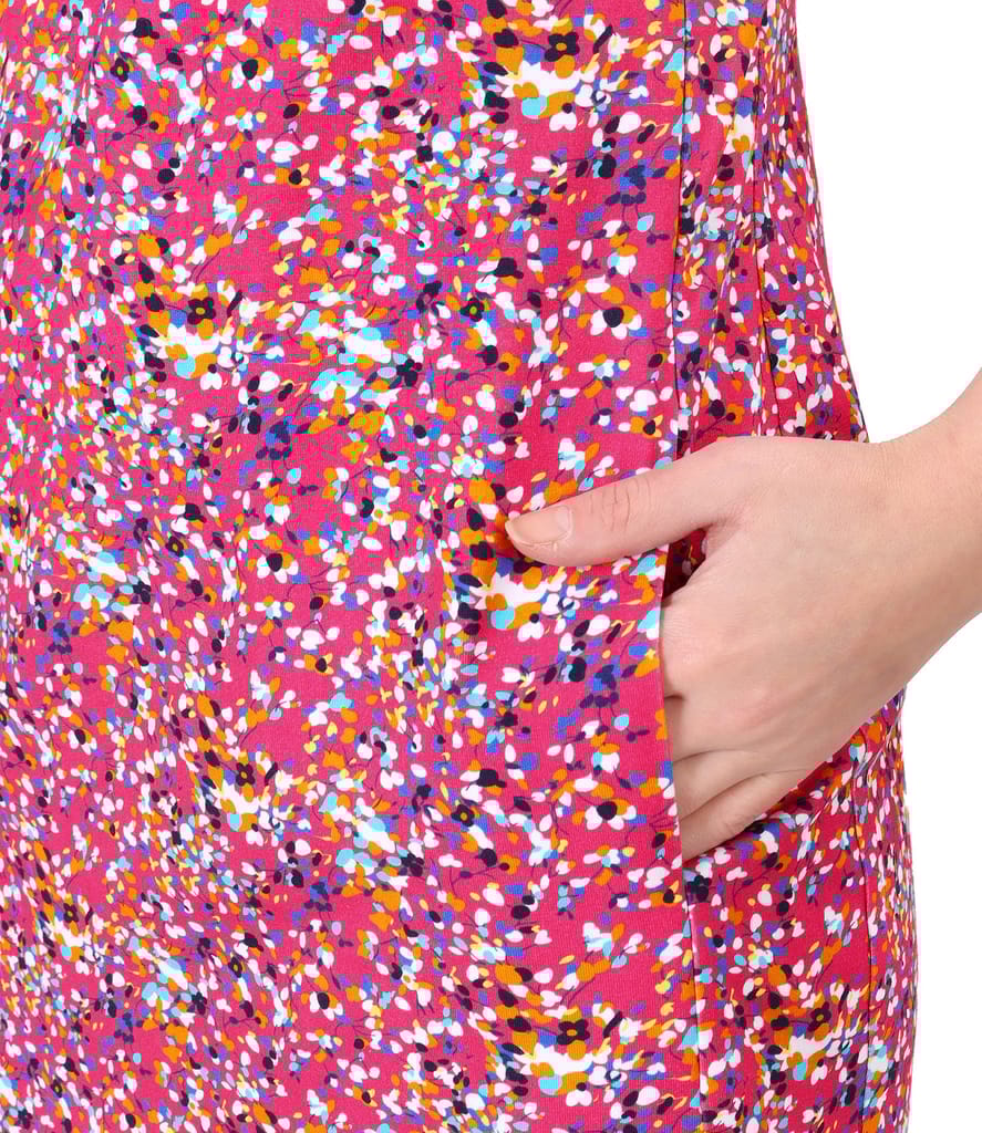 Rochie din bumbac elastic cu buzunare laterale