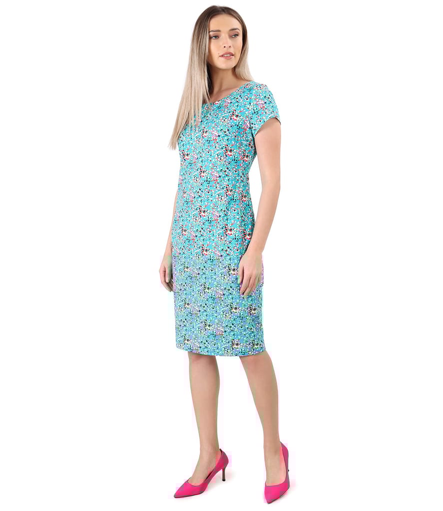 Rochie din bumbac elastic cu buzunare laterale