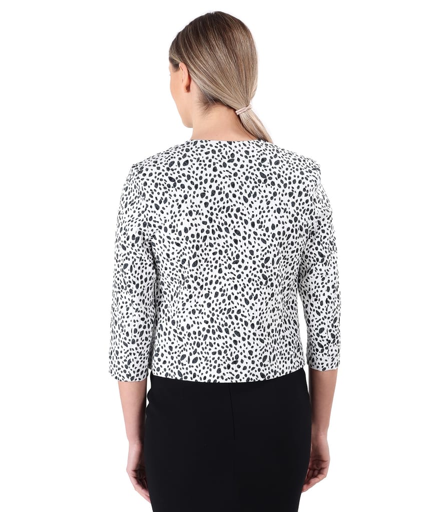 Sacou elegant din brocart elastic imprimat