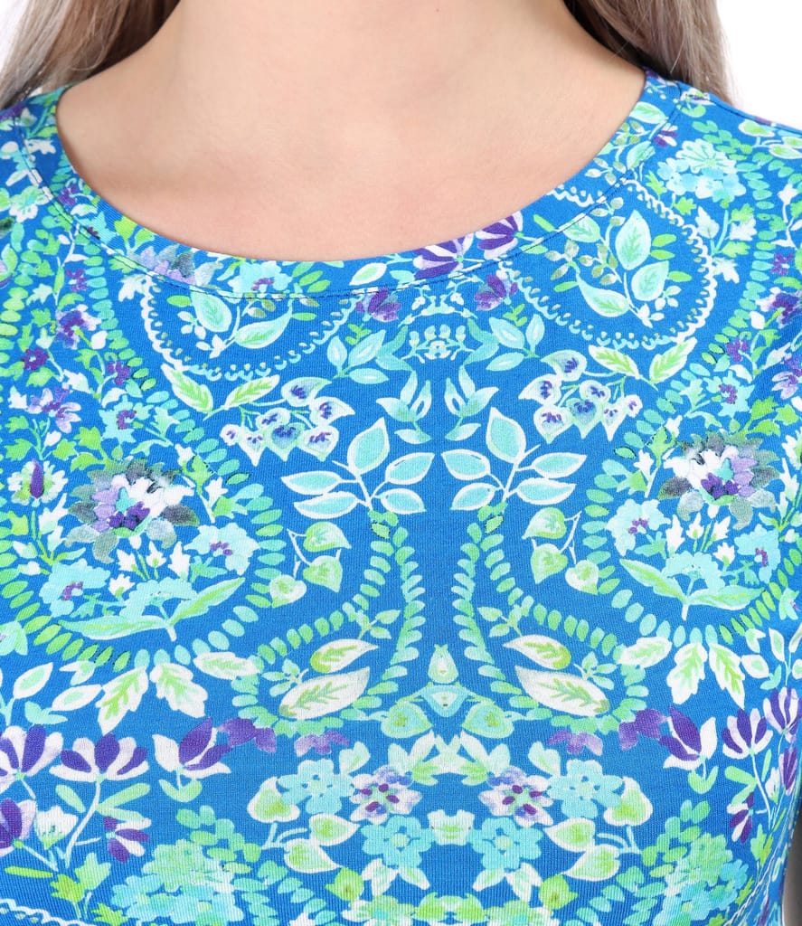 Bluza din jerse imprimat cu umeri cazuti