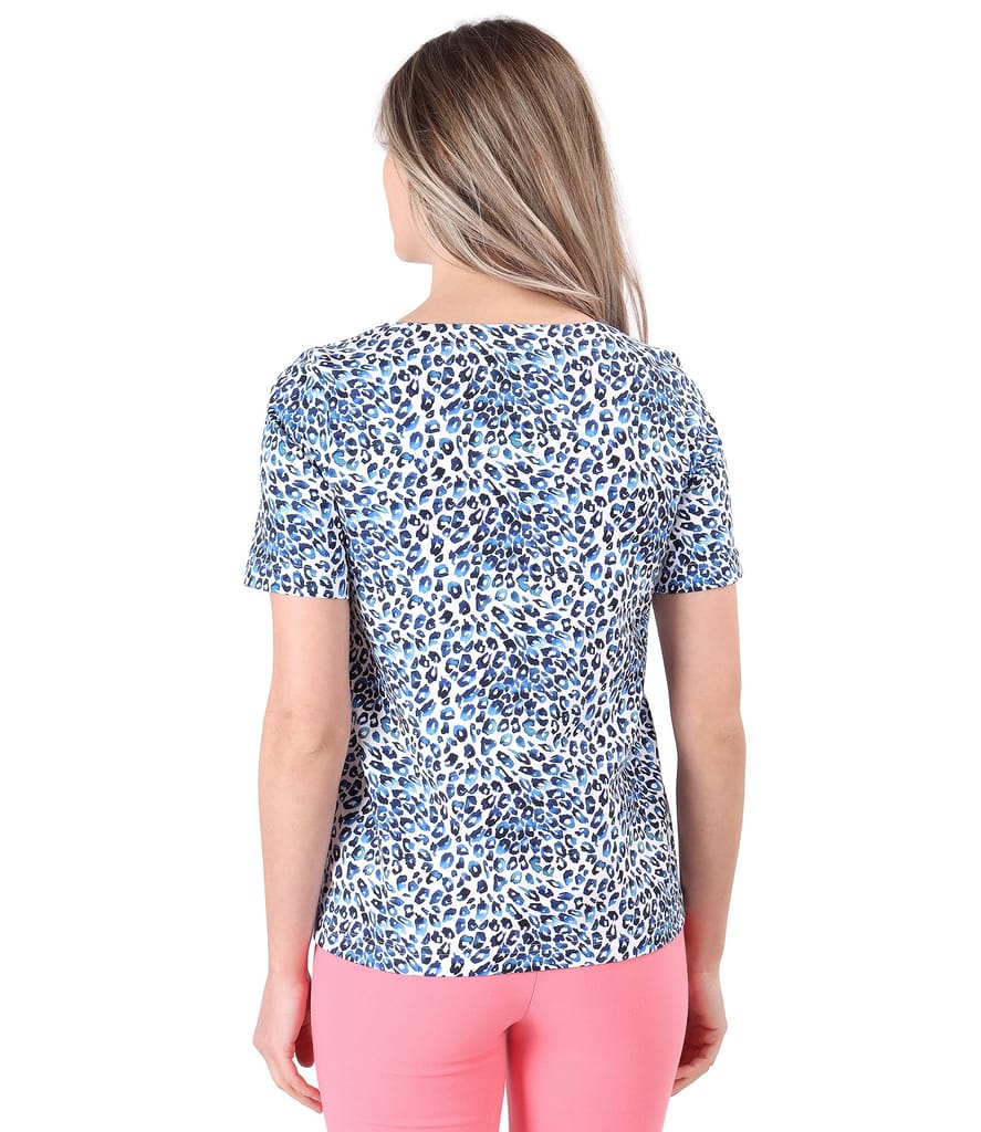 Bluza din bumbac elastic imprimat