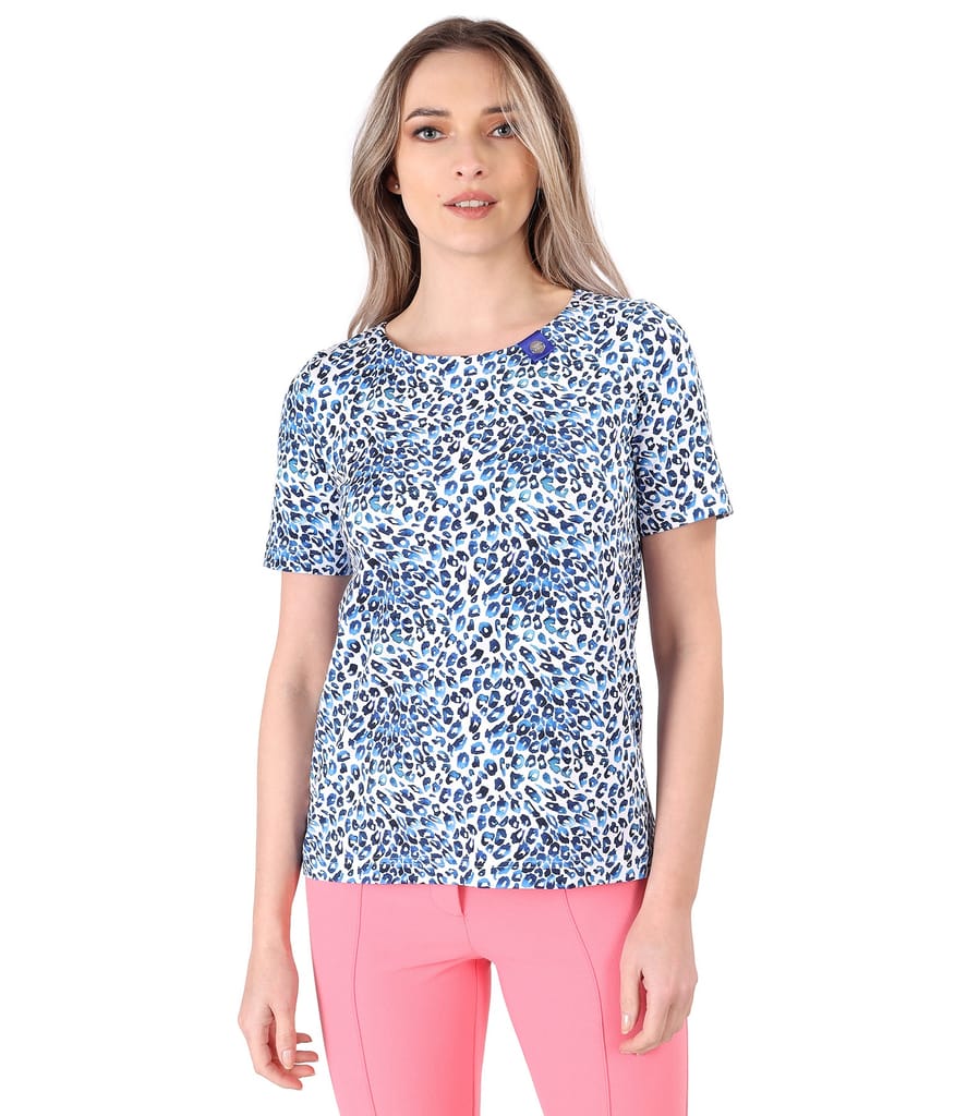 Bluza din bumbac elastic imprimat