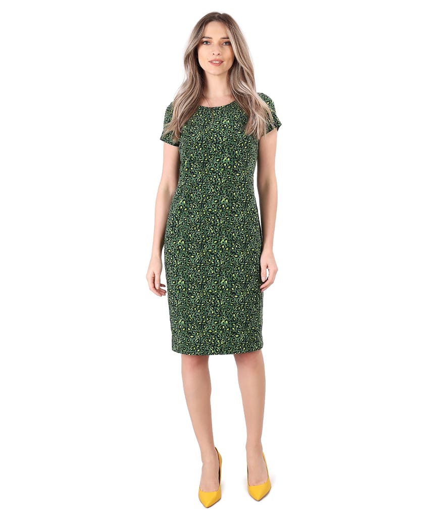 Rochie din bumbac elastic cu buzunare laterale