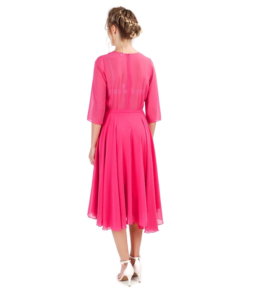 Rochie eleganta din voal uni