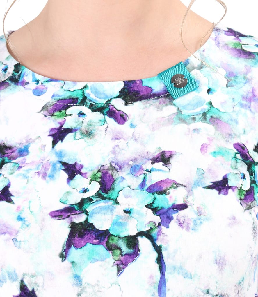 Bluza din bumbac elastic imprimat