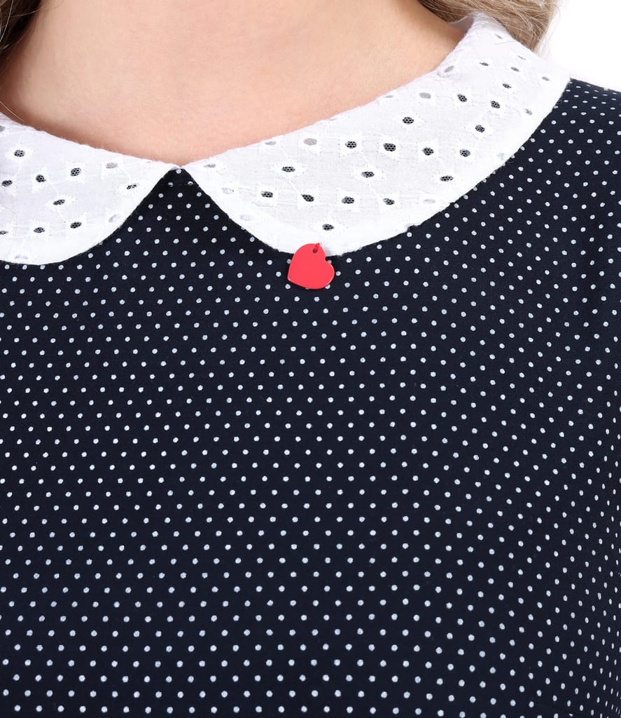 Rochie din viscoza imprimata cu picouri