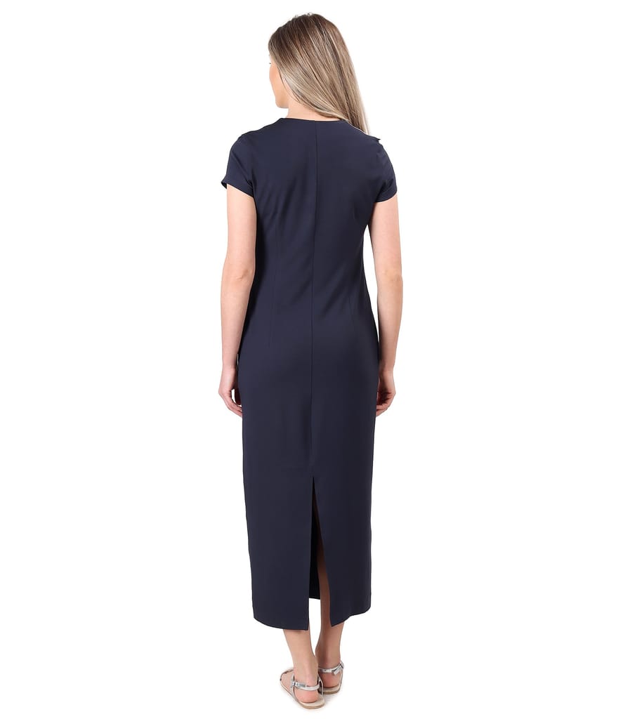 Rochie lunga din jerse elastic uni