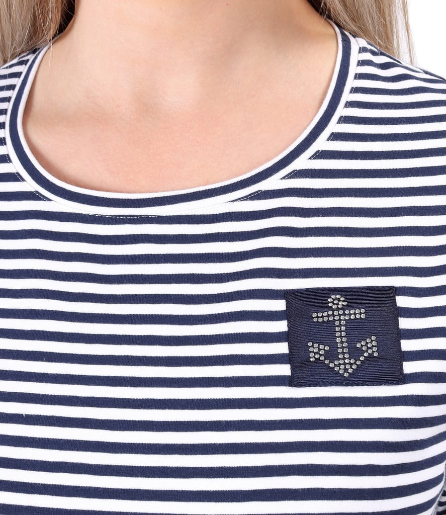 Rochie lunga din jerse elastic cu dungi