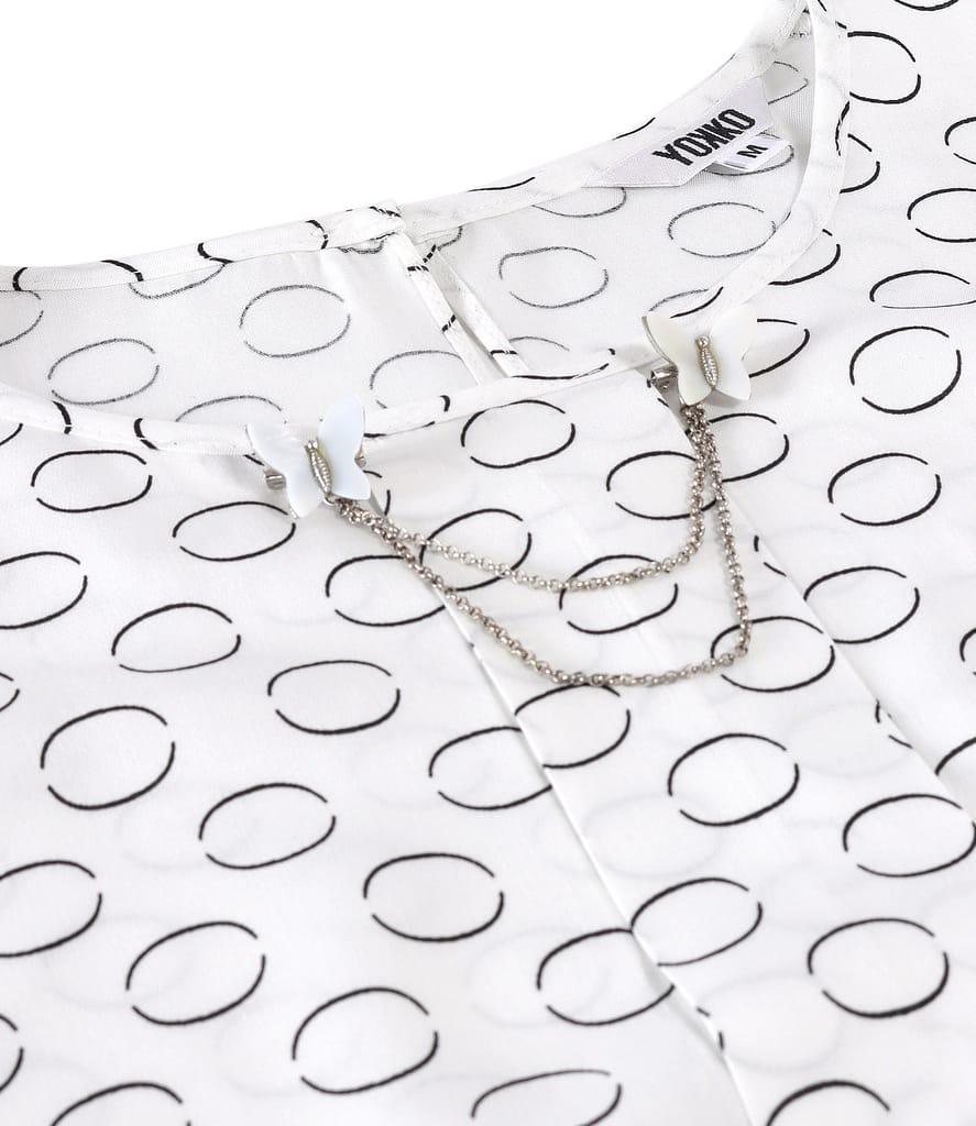 Bluza eleganta din viscoza cu brosa la decolteu