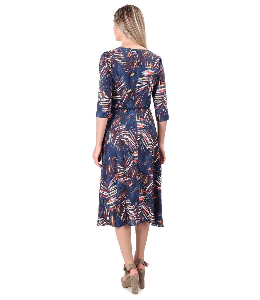 Rochie din viscoza imprimata cu motive florale