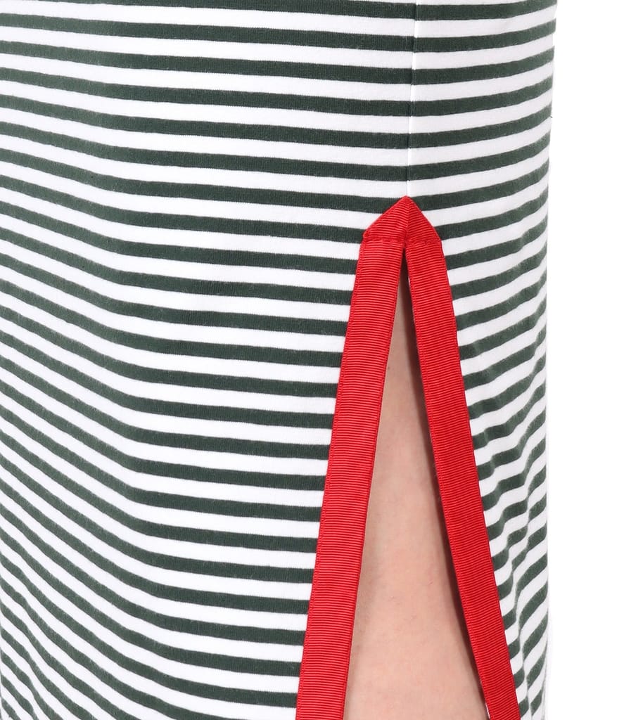 Rochie lunga din jerse elastic cu dungi