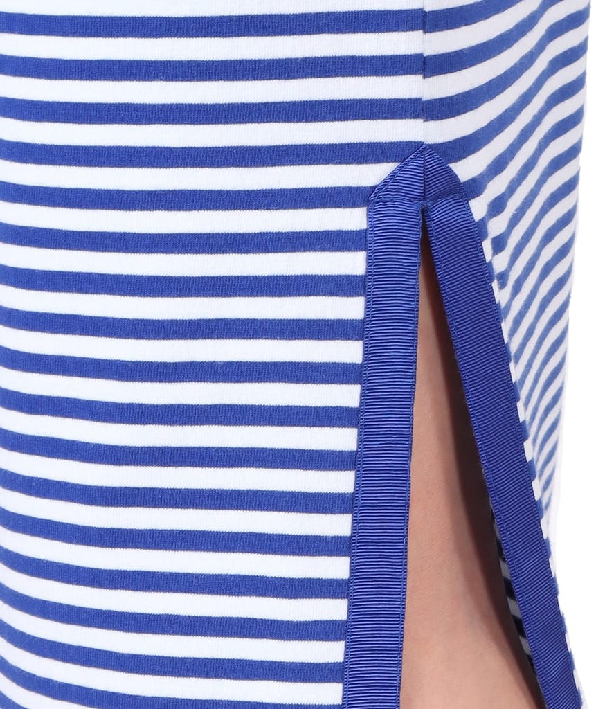 Rochie lunga din jerse elastic cu dungi