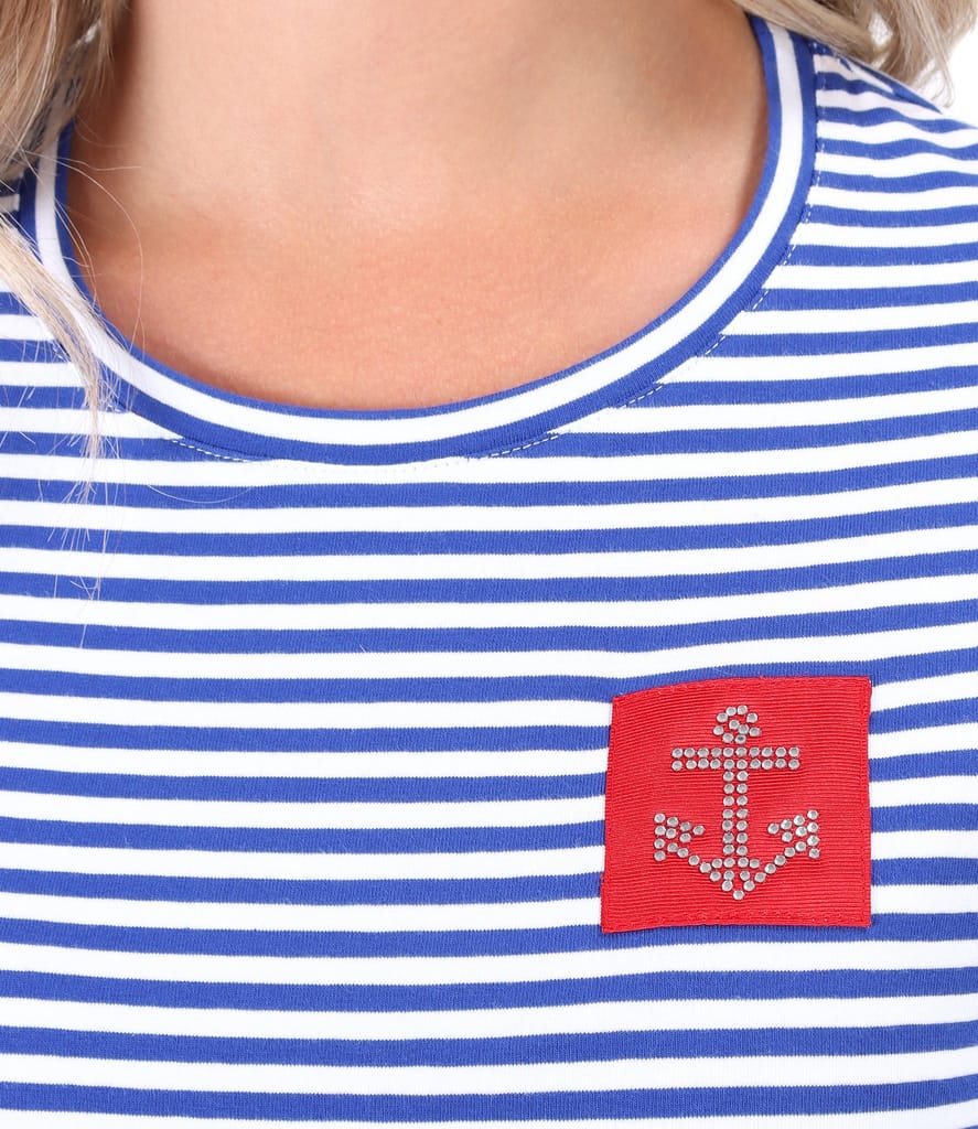 Rochie lunga din jerse elastic cu dungi