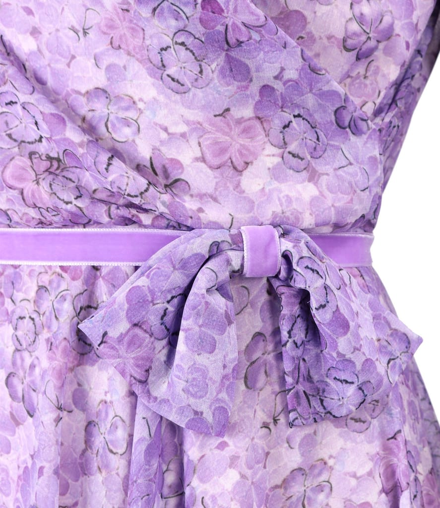 Rochie eleganta din voal cu funda in talie