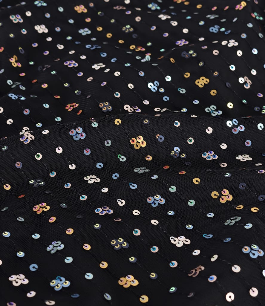 Rochie de seara cu maneci ample din voal cu paiete