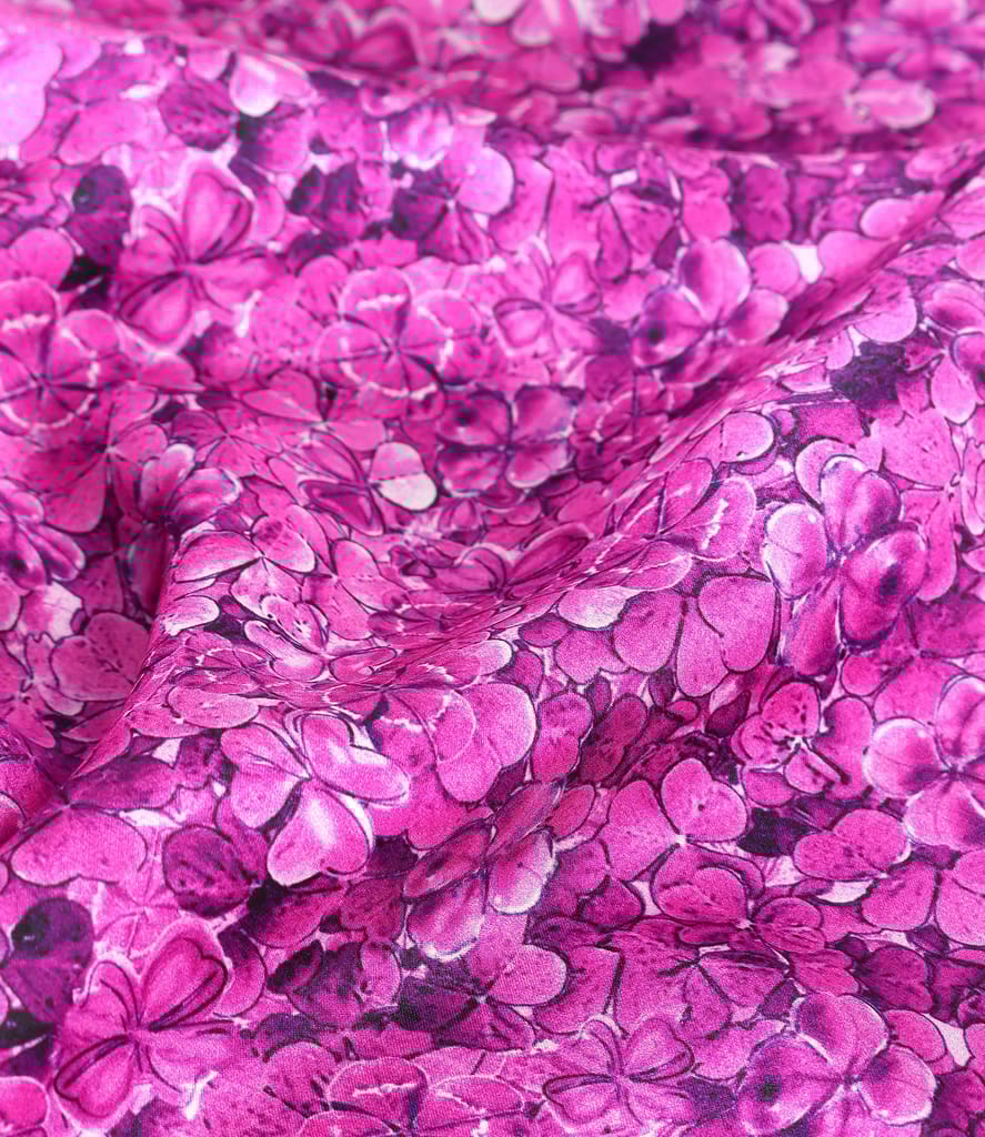 Rochie lejera din matase naturala plina satinata cu motive florale