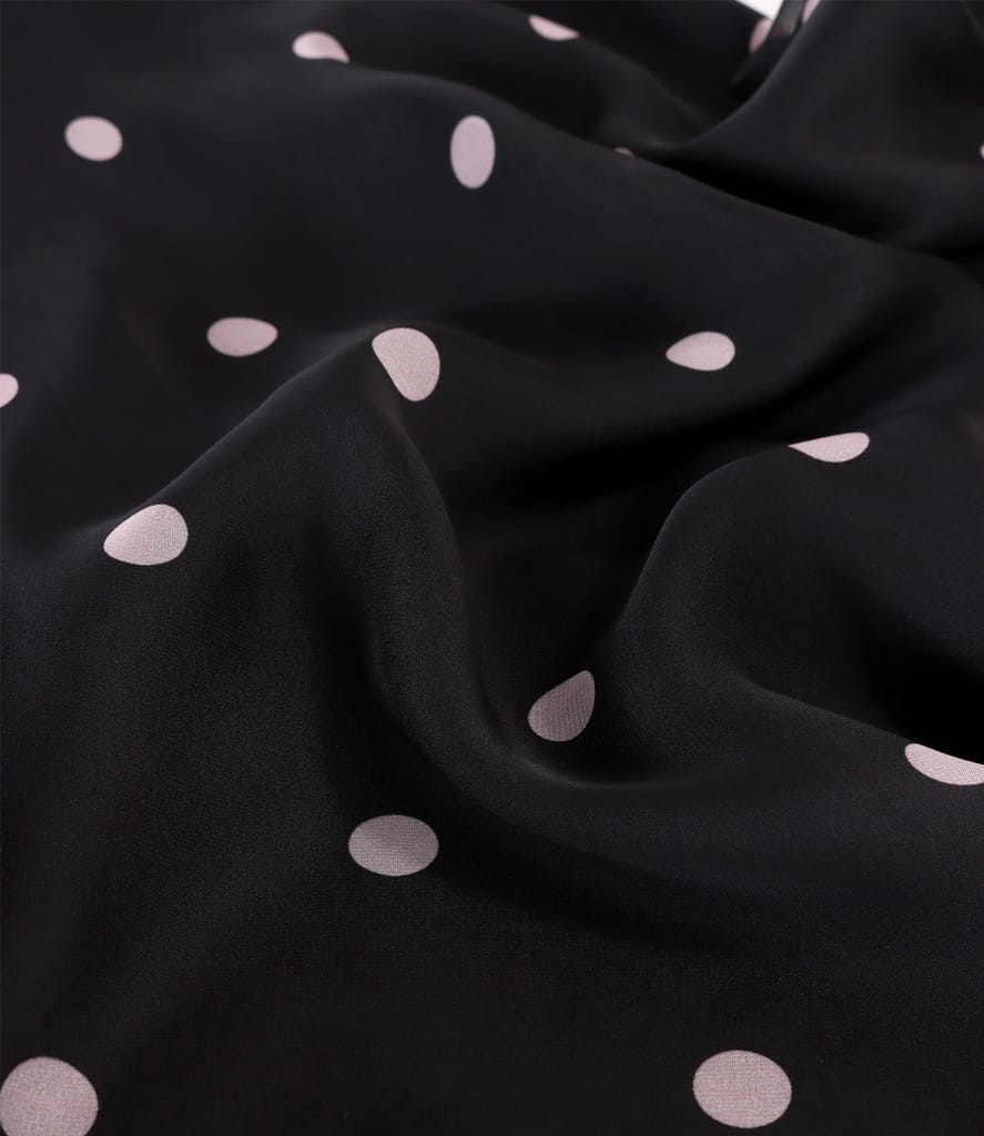 Rochie din voal imprimat cu buline