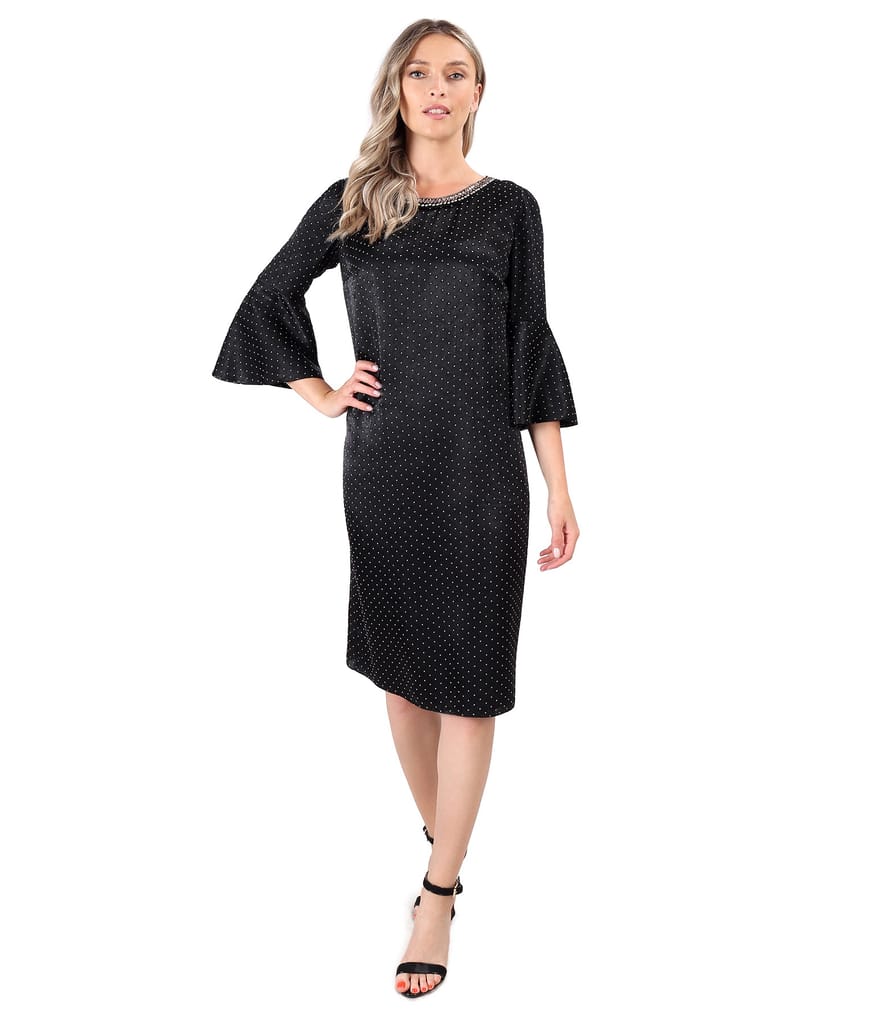 Rochie cu picouri din catifea in relief