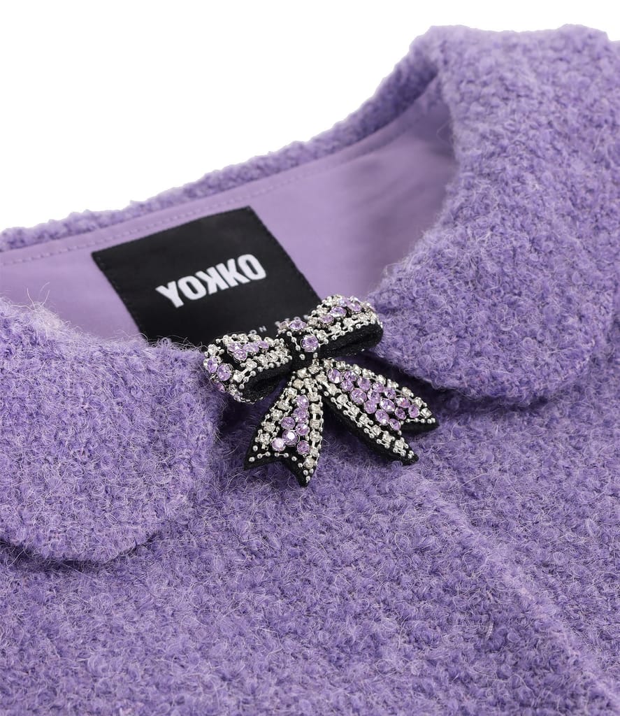 Sacou elegant din bucle cu lana si alpaca