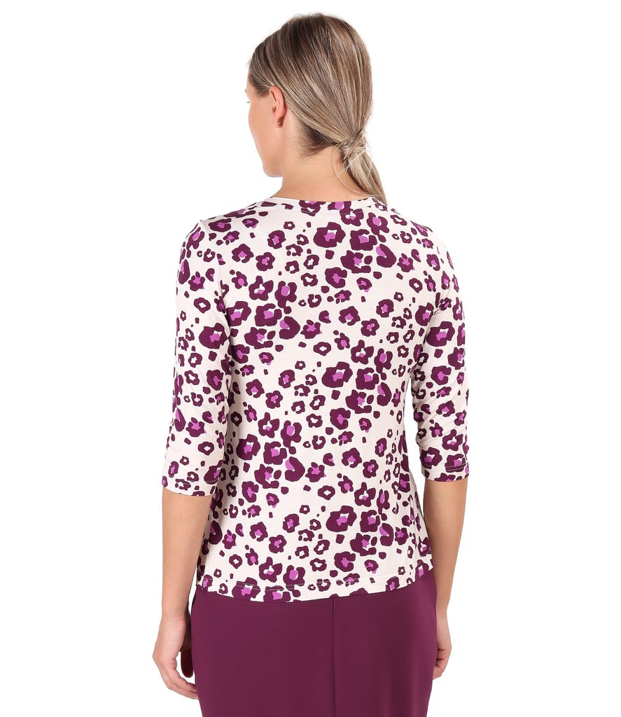 Bluza din jerse elastic de viscoza imprimata