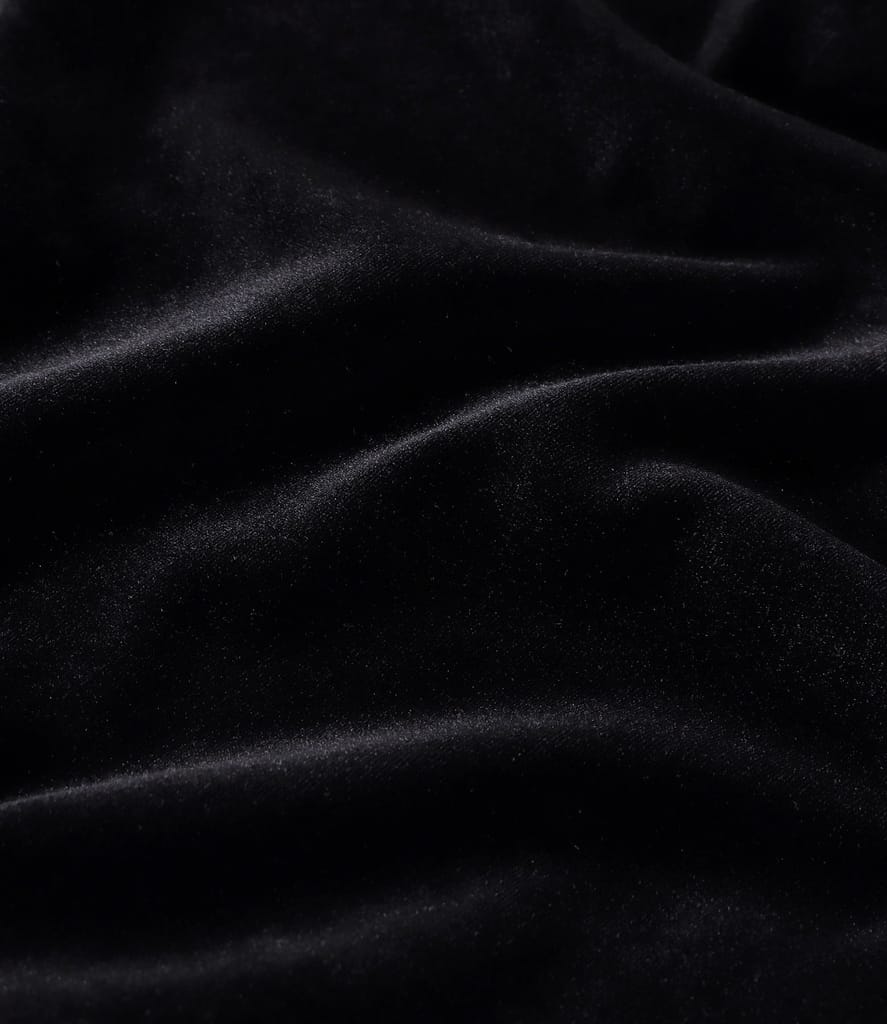 Fusta creion din catifea cu elastic auriu in talie