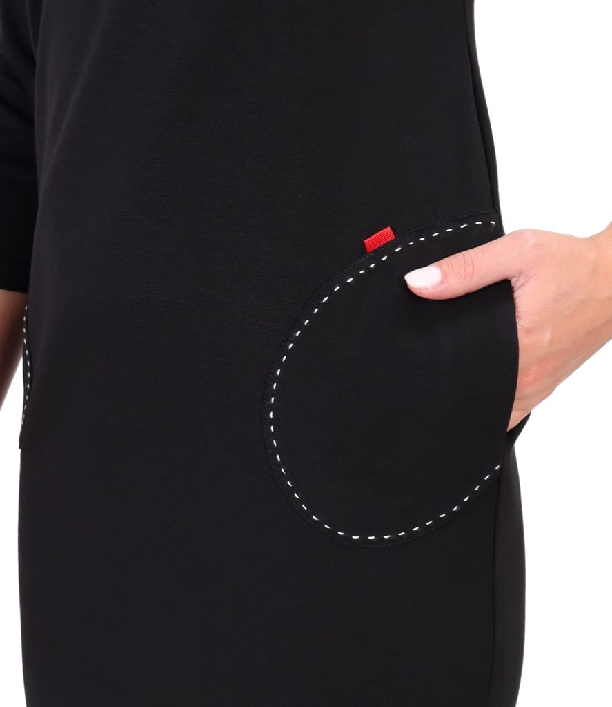 Rochie office midi din jerse elastic gros