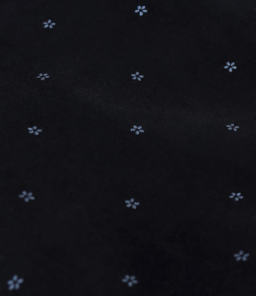 Pardesiu din catifea elastica de bumbac imprimata cu flori