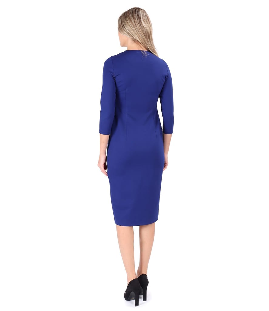 Rochie office midi din jerse elastic gros
