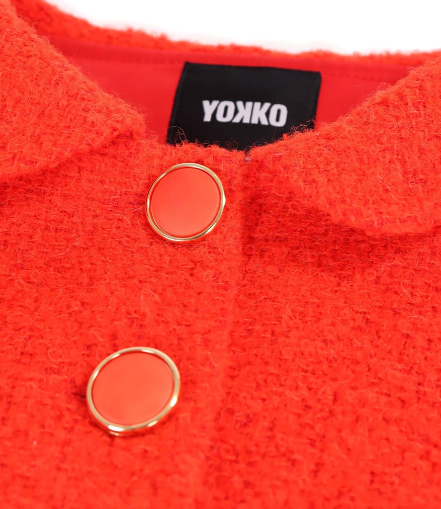 Sacou elegant din bucle cu lana si alpaca