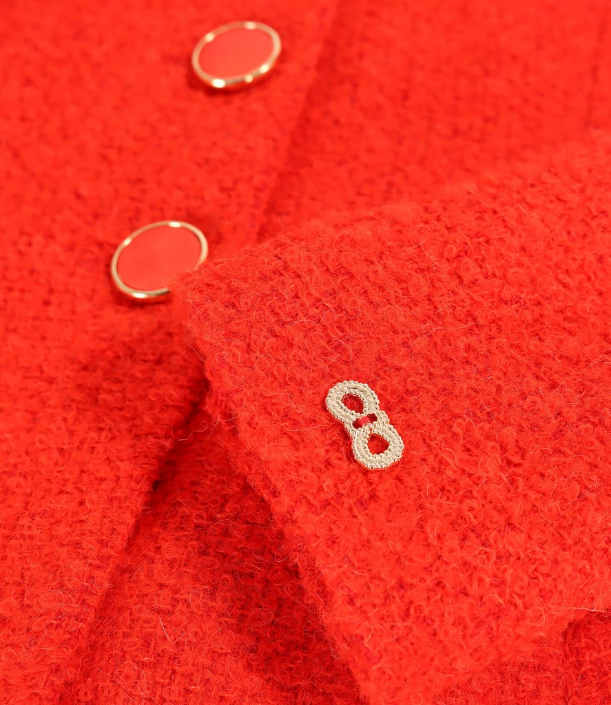 Sacou elegant din bucle cu lana si alpaca