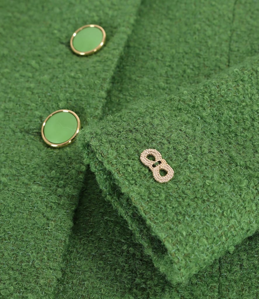 Sacou elegant din bucle cu lana si alpaca