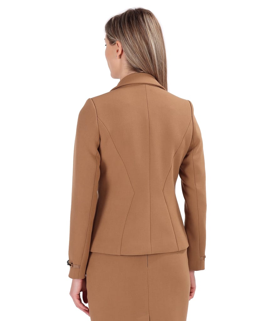 Sacou office din stofa plina elastica cu lant decorativ