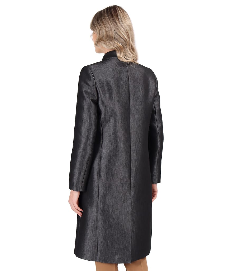 Pardesiu elegant din stofa cu efect lucios