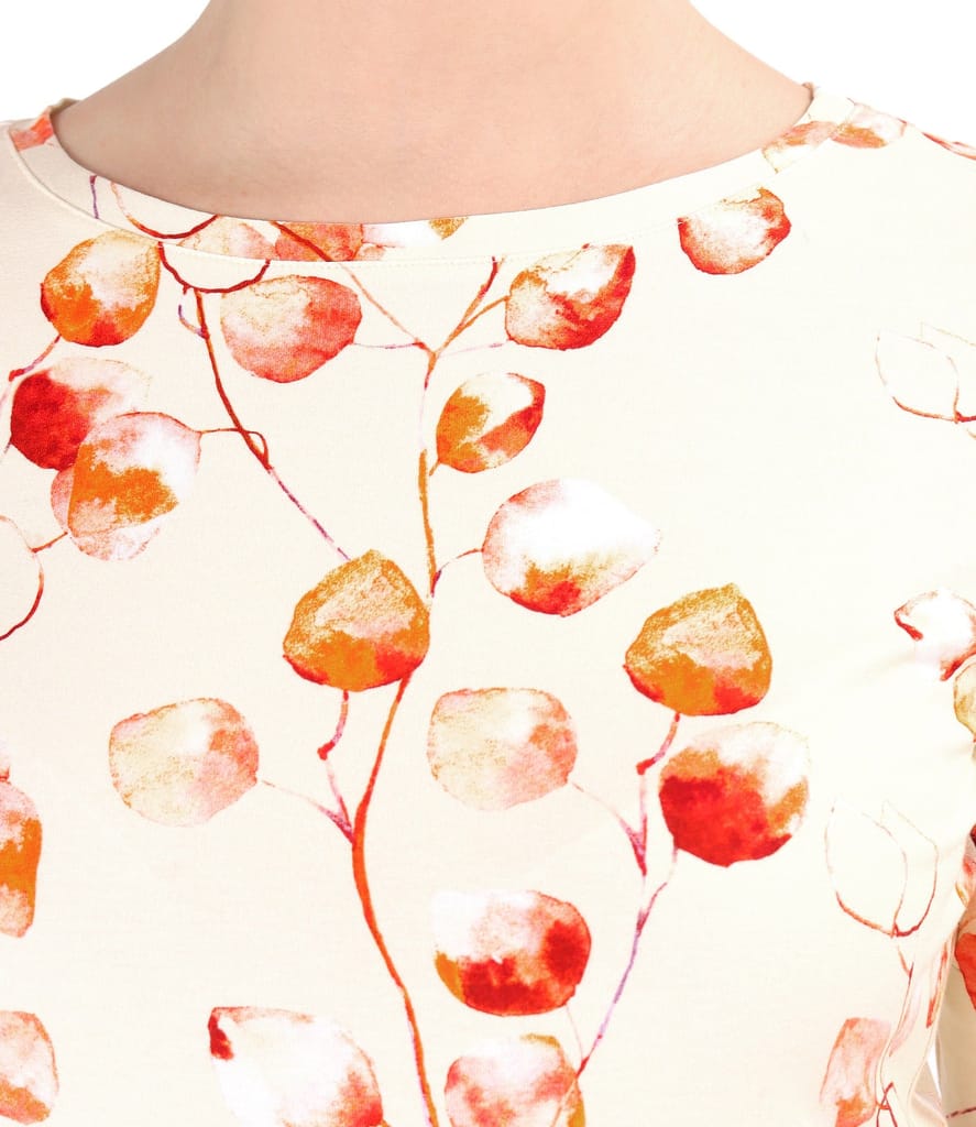 Bluza din jerse elastic imprimat cu motive florale