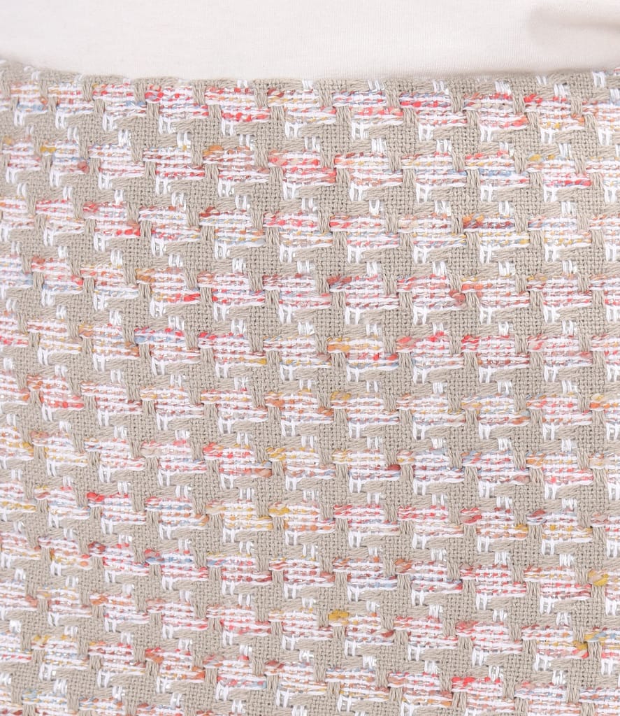 Fusta office din bucle multicolor cu bumbac