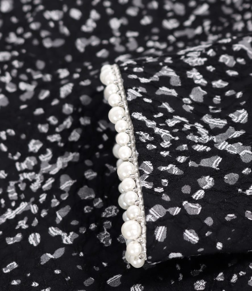 Sacou elegant din brocart elastic imprimat