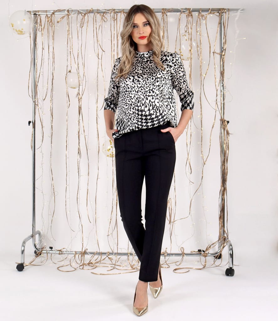 Bluza din matase naturala imprimata digital