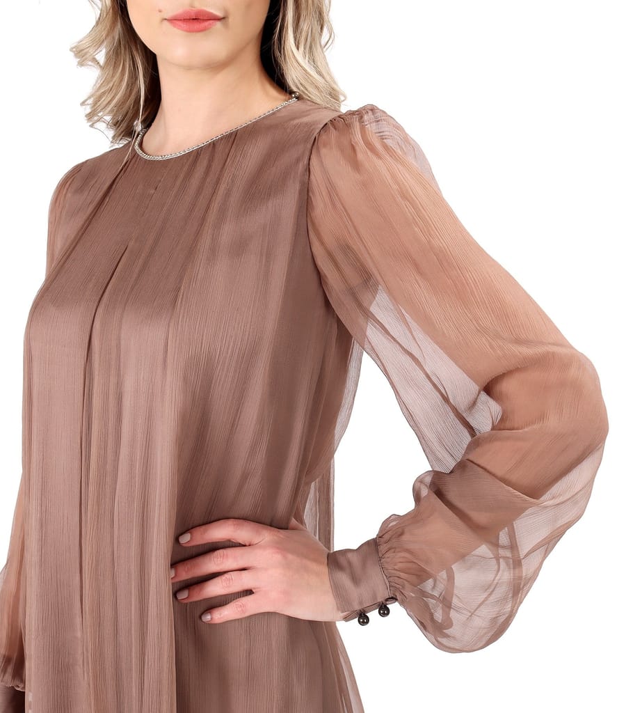 Rochie de seara din voal de matase naturala