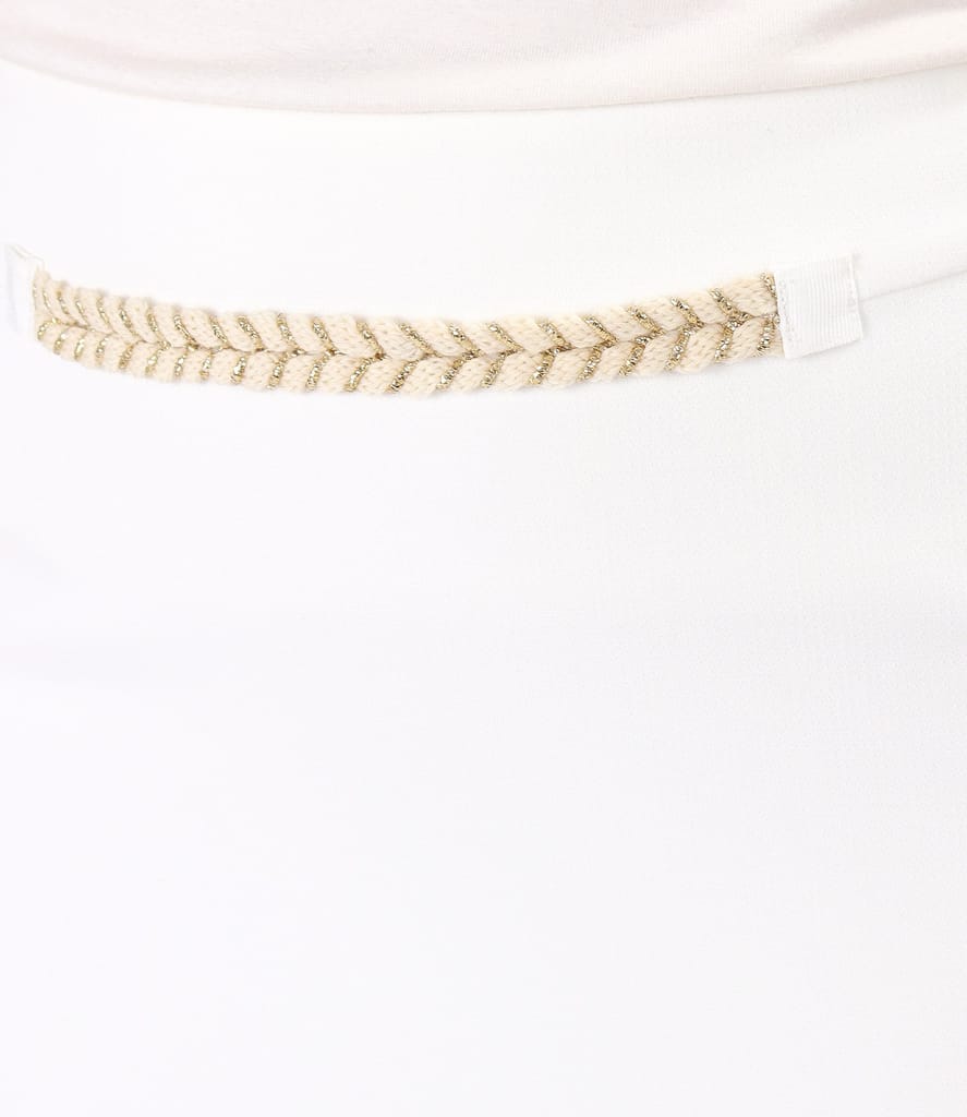 Fusta office cu pasmanterie in talie