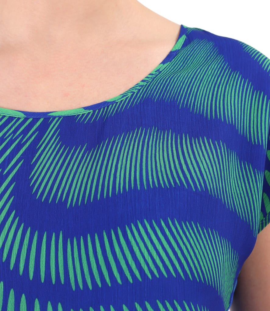 Bluza cu fata din voal imprimat