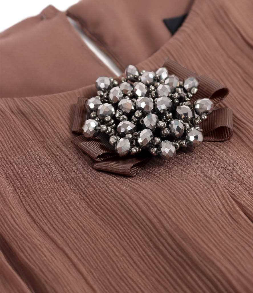 Rochie lunga din voal de matase naturala